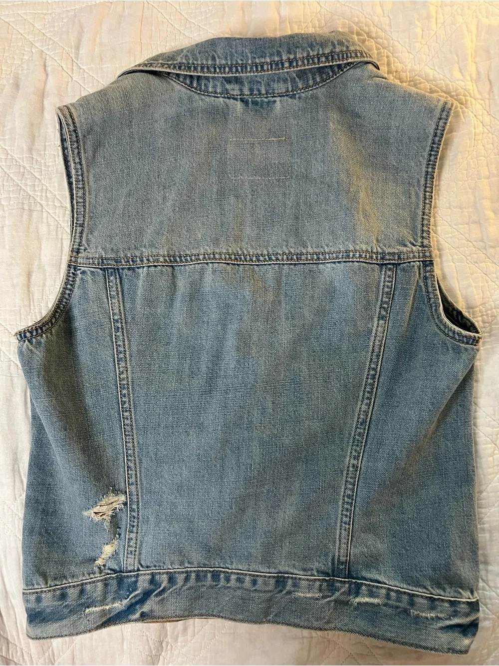 Hollister Light Blue Denim Vest Jacket Women’s Large Light Wash - Picture 5 of 5